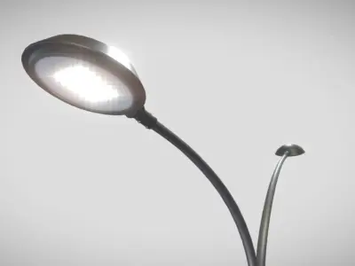 Street Light 15 version 16 10m with pole 4 Low-poly 3D model