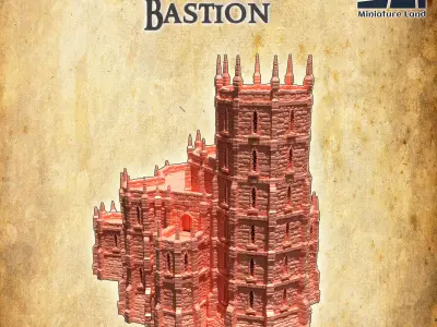 Imperial Bastion Tabletop Terrain 28 mm 3D print model
