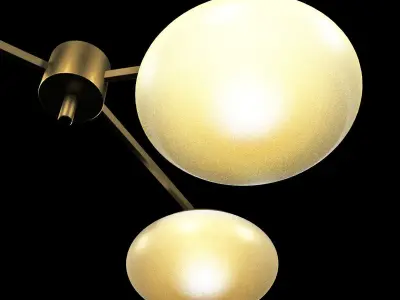 Chandelier By Angelo Lelli For Arredoluce 3D model