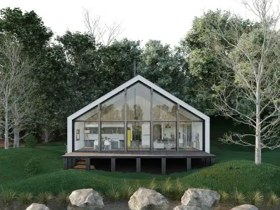 Forest Cabin House 3D model