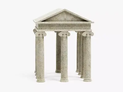 Ionic Temple - Ancient Classical Shrine Architecture 3D model