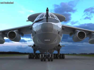  Beriev A 50 Rigged for Cinema 4D 