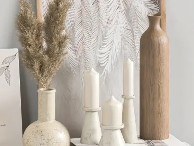 Decorative-set-01 shelf 3D model