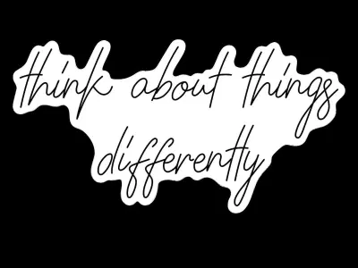 Think About Things Differently Neon Sign 3D model