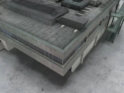 EDDF Building 1 Low-poly 3D model