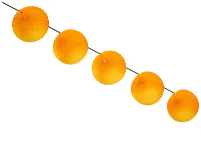 Outdoor Paper Hanging Lanterns 3D model