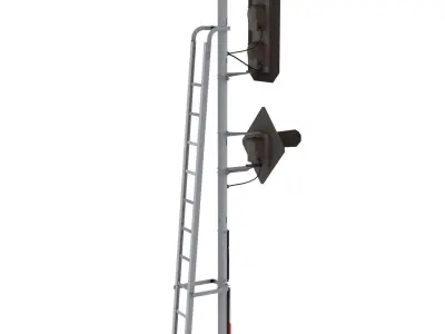 Train Traffic Light 18 3D model