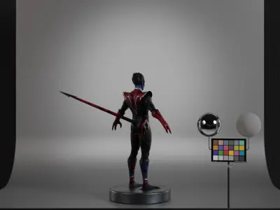Nightcrawler Low-poly 3D model