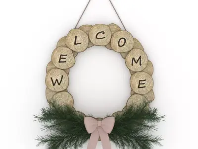 Log wreath 3D model