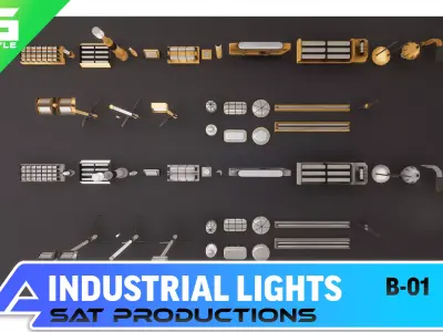 Game Ready Lights Pack Low-poly 3D model