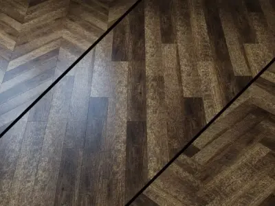 Quartz-vinyl tile Alpine Floor Ultra ECO5-7 Almond Oak 3D model