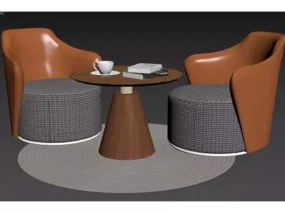 Modern light luxury furniture 3D model