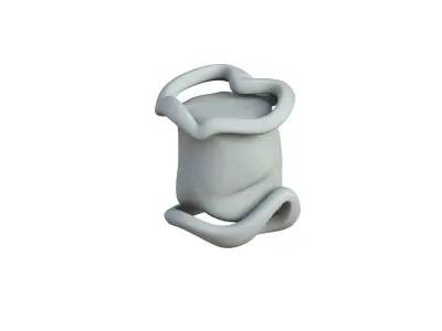 SciFi Shape Object Low Poly Low-poly 3D model 12