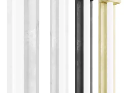Rounded Corner Wall Lamp 3D model
