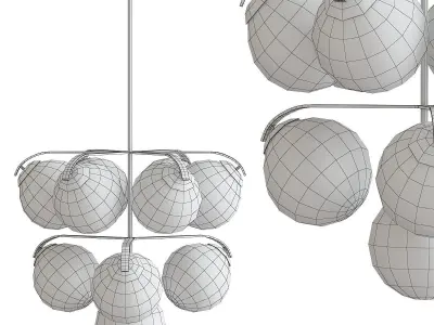 SPOTLIGHT TIER CHANDELIER - 10 LIGHT Low-poly 3D model
