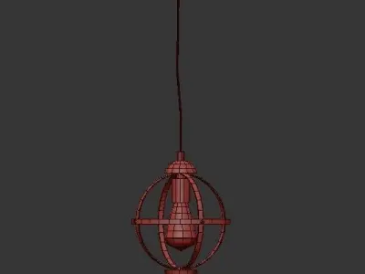 Black Globe Pendant 3D model