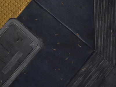 Sidewalk Trash - Cigarettes Masks Gum Cans Low-poly 3D model