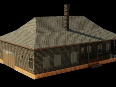 American House 6 Low-poly 3D model