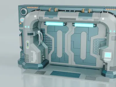 sci fi door 3D model