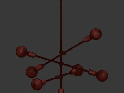 Eladia Opaque Glass 6 Light Chandelier 3D model