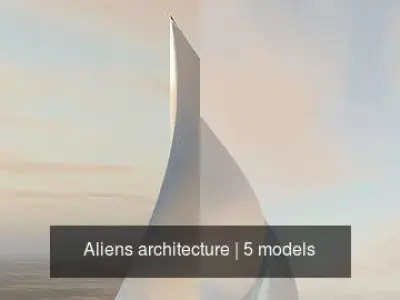 Aliens architecture 3D Model Pack