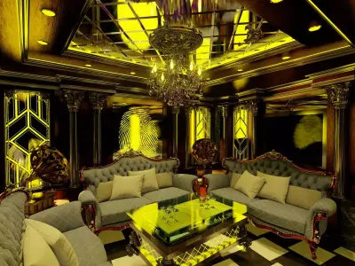 Room 5x4m Karaoke furniture produced by CNC tech Free 3D print model