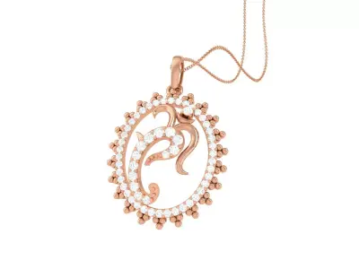 Oum Ganesha Spiritual Pendant 3D print model