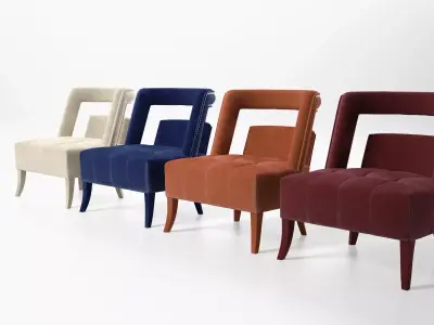 Naj upholstered chair 3D model