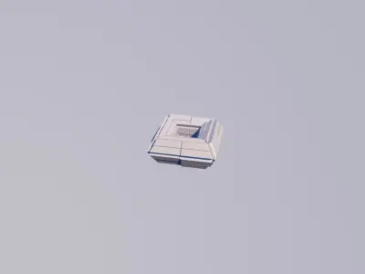 Sci Fi Object No 17 - Pyramid Sphere Torus 2019 Low Poly 3D model