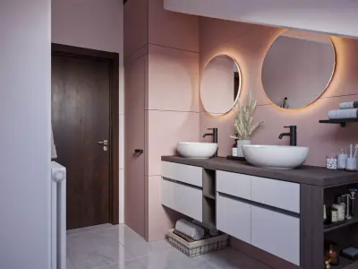 Modern Bathroom  Scene 3D model 3D model