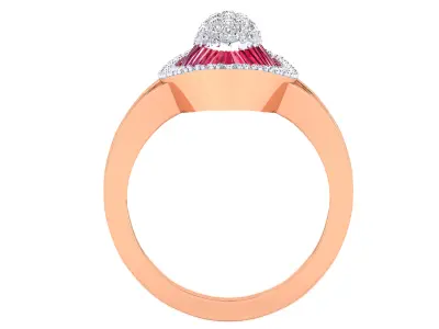 Women Ring Render 3dm STL MTL SLC OBJ FBX Details 3D print model