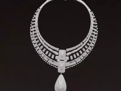 Crystal Aurora Necklace 3D print model