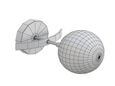 intenso wall light with glass ball 3D model