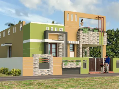 Modern Villa Small 001 3D model