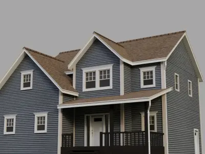 Low Poly house 16 Low-poly 3D model