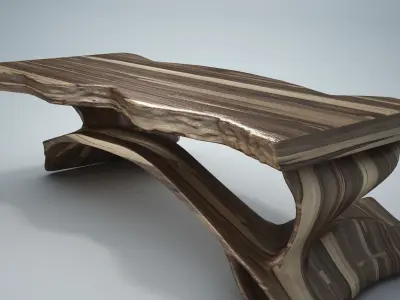 Tree trunk Coffe table HD 3D model