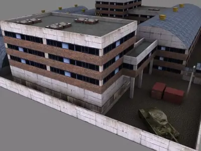 factory constructor  Low Poly Low-poly 3D model