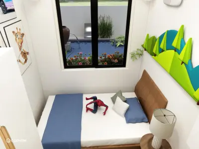 House plan Interior design Low-poly 3D model