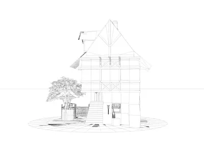 Medieval House 03 3D model