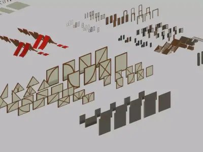 Stylized Modular Environment Kit 3D model