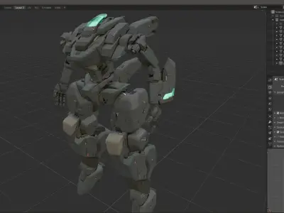 scifi-robot-model557 3D model