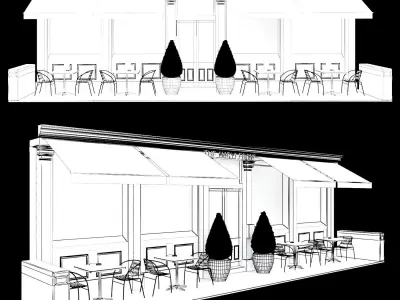 Summer Cafe 2 3D model