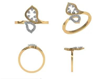 Light Weight Diamond Ring  3D model