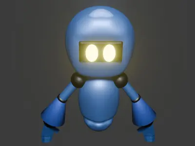 Cute Robot 3d model  Low-poly 3D model