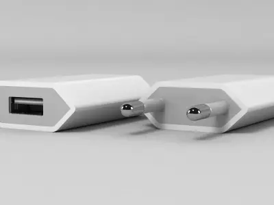 EU USB Power Adapter 3D model