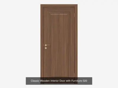 Wooden Interior Doors with Furniture 3D Model Pack
