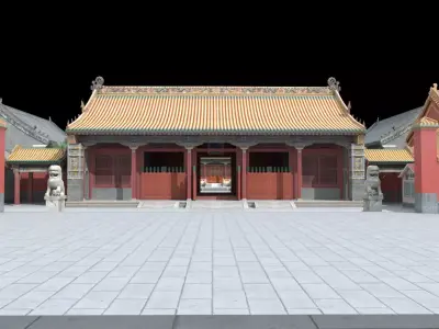 Shenyang Palace Museum Mukden Palace Shenyang Imperial Palace Low-poly 3D model