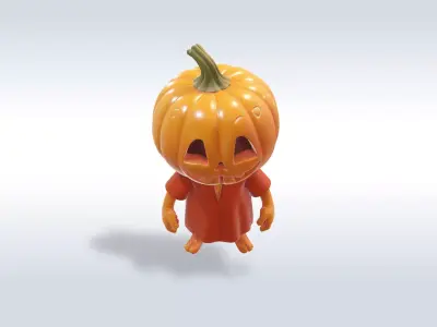 Jolly Pumpkin halloween Character   3D model