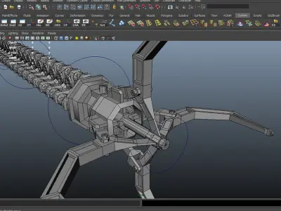 Robot Mechanic Arm - style one 3D model