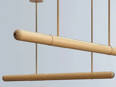 SOLVEIG modern pendant light - gold 3D model